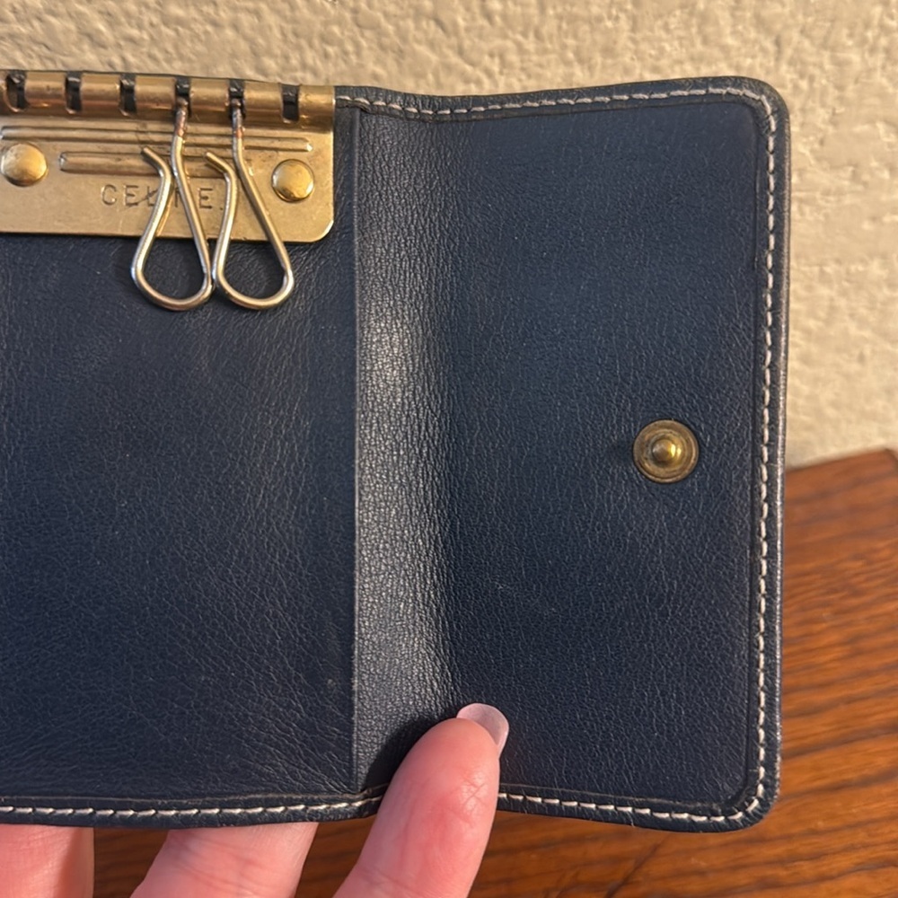 Celine Macadam Authentic Blue Canvas Keyholder Case missing key holders - Picture 12 of 14